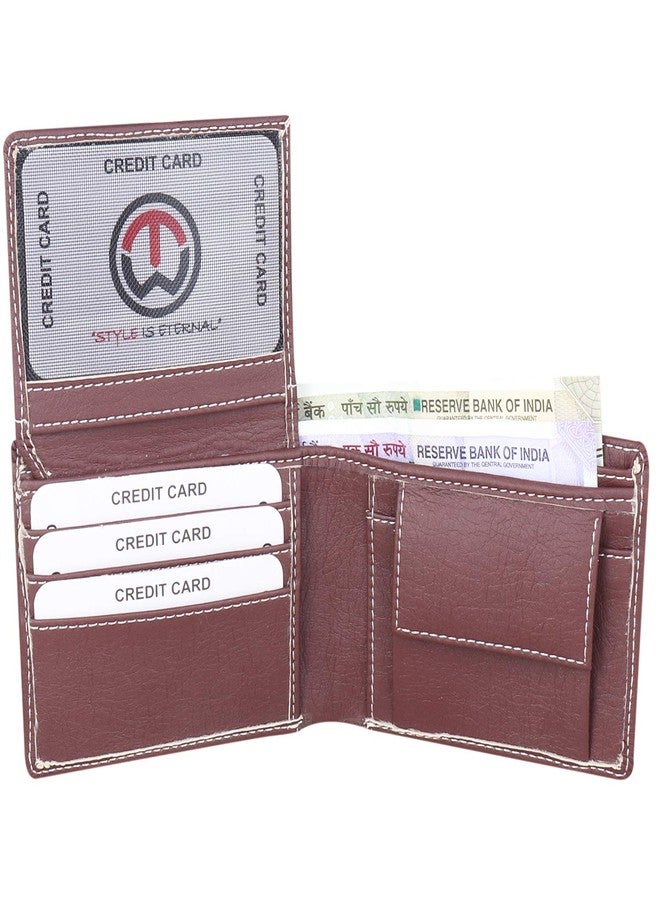 TnW Leatherite Wallet for Men with Multiple Card Slots (Brown) - Image 4